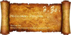 Holczman Zsuzsa névjegykártya
